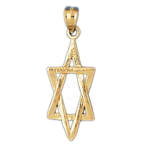 14K GOLD JEWISH CHARM - STAR OF DAVID #9170