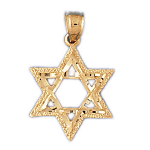 14K GOLD JEWISH CHARM - STAR OF DAVID #9172