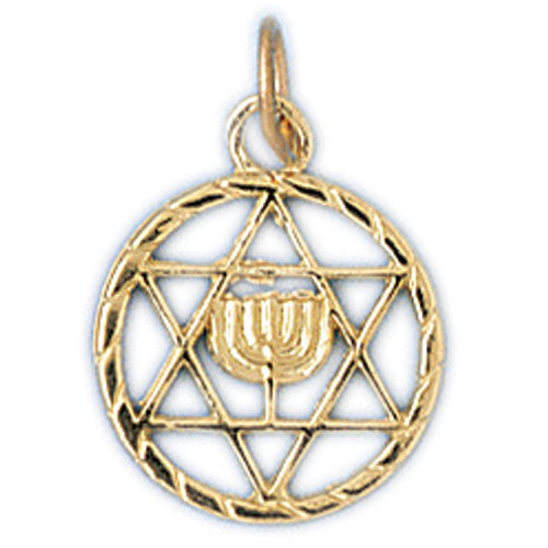 14K GOLD JEWISH CHARM - STAR OF DAVID #9199