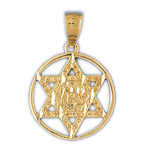 14K GOLD JEWISH CHARM - STAR OF DAVID #9200