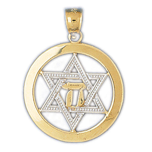 14K GOLD JEWISH CHARM - STAR OF DAVID #9202