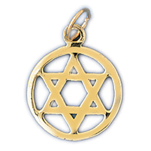 14K GOLD JEWISH CHARM - STAR OF DAVID #9203
