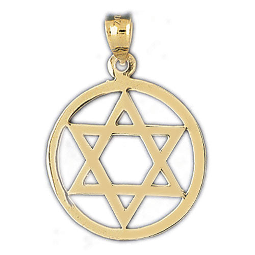 14K GOLD JEWISH CHARM - STAR OF DAVID #9204