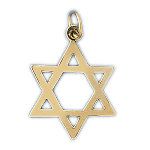 14K GOLD JEWISH CHARM - STAR OF DAVID #9205