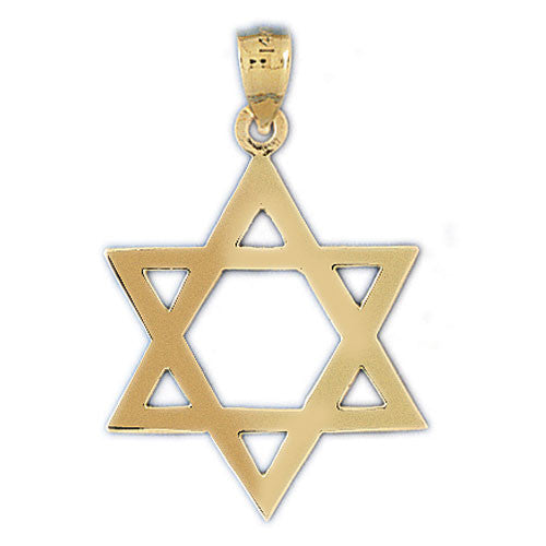 14K GOLD JEWISH CHARM - STAR OF DAVID #9206