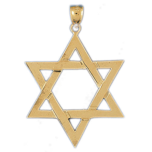 14K GOLD JEWISH CHARM - STAR OF DAVID #9207