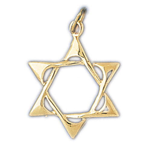 14K GOLD JEWISH CHARM - STAR OF DAVID #9209