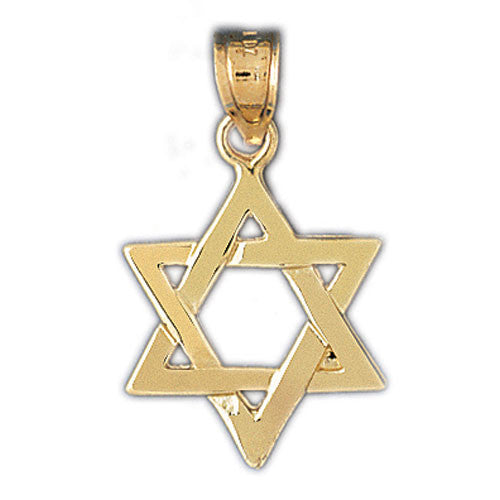 14K GOLD JEWISH CHARM - STAR OF DAVID #9210