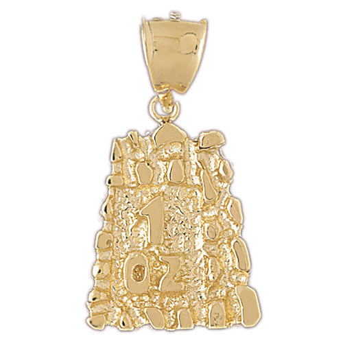 14K GOLD NUGGET CHARM #5767