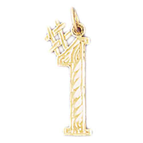 14K GOLD NUMERAL CHARM - #1 #9532