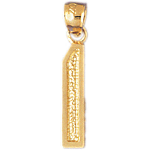 14K GOLD NUMERAL CHARM - 1 #9548