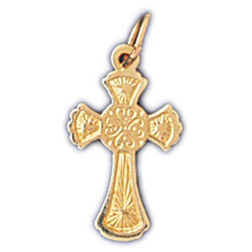 14K GOLD RELIGIOUS CHARM - SMALL CROSS #8354