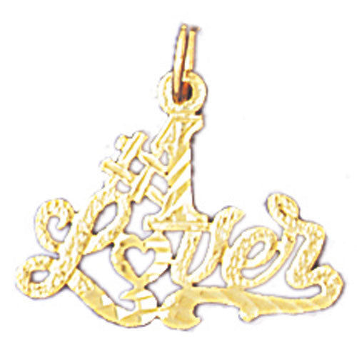 14K GOLD SAYING CHARM - #1 LOVER #10307