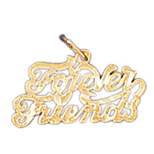 14K GOLD SAYING CHARM - FOREVER FRIENDS #10391