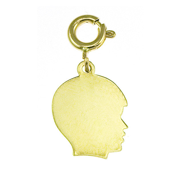 14K GOLD SILHOUETTE CHARM - SIDEVIEW #5835