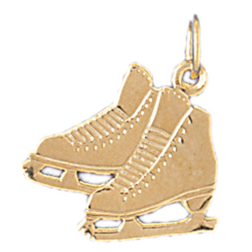 14K GOLD SPORT CHARM - ICE SKATING BOOT #3534