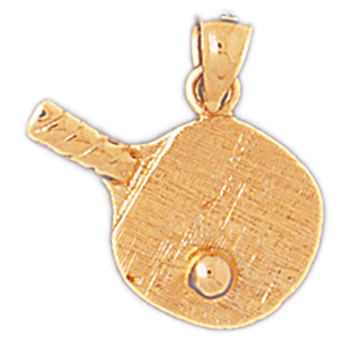 14K GOLD SPORT CHARM -TABLE  TENNIS RACKET # 3316