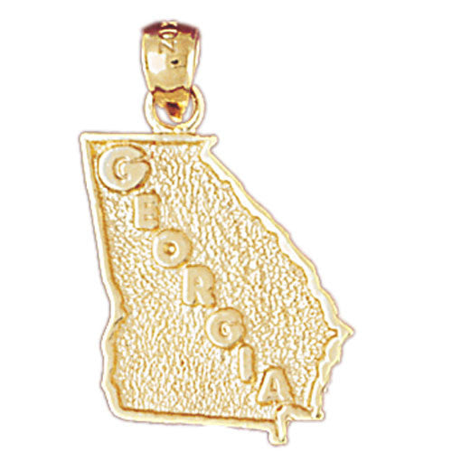 14K GOLD STATE MAP CHARM - GEORGIA #5082