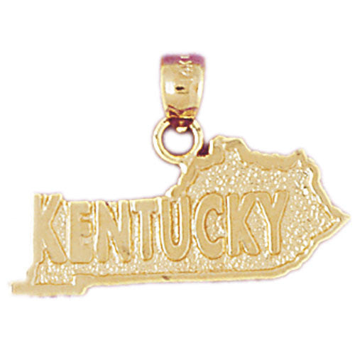 14K GOLD STATE MAP CHARM - KENTUCKY #5089
