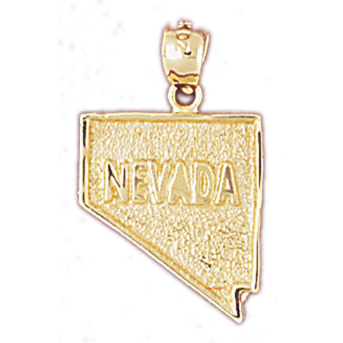 14K GOLD STATE MAP CHARM - NEVADA #5100