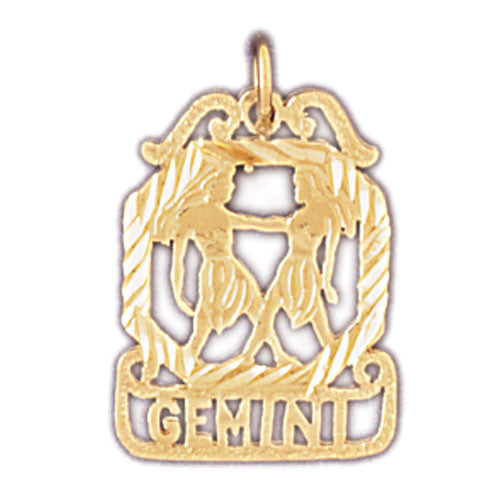 14K GOLD ZODIAC CHARM - GEMINI #9466