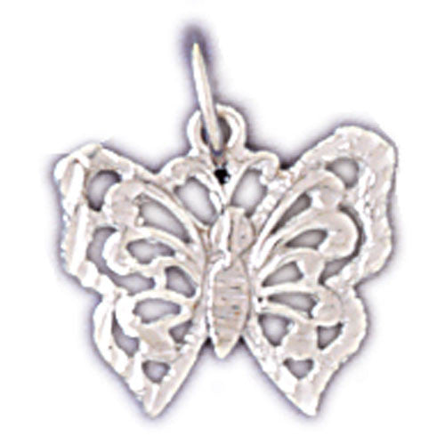 14K WHITE GOLD ANIMAL CHARM - BUTTERFLY #11103