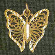 14K GOLD ANIMAL CHARM - BUTTERFLY #3101