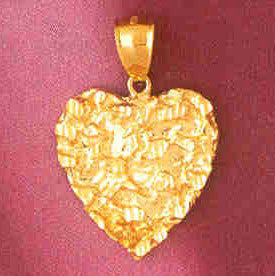 14K GOLD HEART CHARM #3908