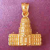 14K GOLD TRAVEL CHARM - HOUSE OF REPS #4902