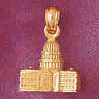 14K GOLD TRAVEL CHARM - HOUSE OF REPS #4903