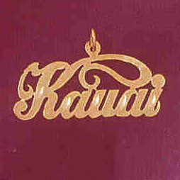 14K GOLD TRAVEL CHARM  - KAUAI #4960