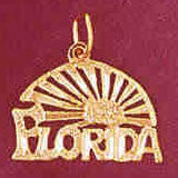 14K GOLD TRAVEL CHARM - FLORIDA #5012