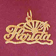 14K GOLD TRAVEL CHARM - FLORIDA #5013