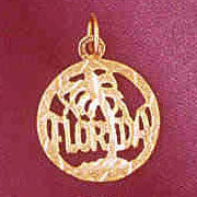 14K GOLD TRAVEL CHARM - FLORIDA #5017