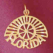 14K GOLD TRAVEL CHARM - FLORIDA #5018