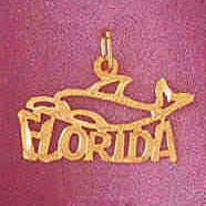 14K GOLD TRAVEL CHARM - FLORIDA #5020