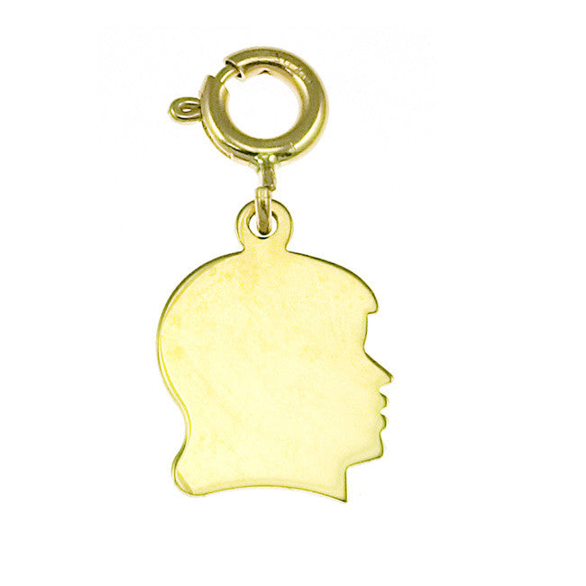14K GOLD SILHOUETTE CHARM - SIDEVIEW #5836
