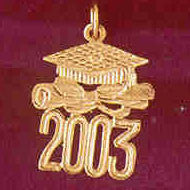 14K GOLD GRADUATION CHARM - 2003 #6465