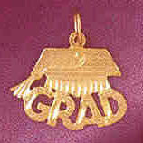 14K GOLD GRADUATION CHARM - GRAD #6379