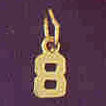 14K GOLD NUMERAL CHARM - #8 #9512