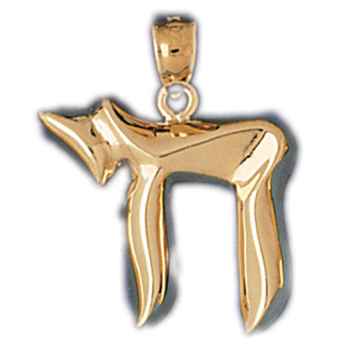 14K GOLD JEWISH CHARM - CHAI #9101