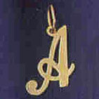 14K GOLD INITIAL CHARM - A #9561