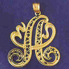 14K GOLD INITIAL CHARM - A #9563