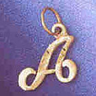 14K GOLD INITIAL CHARM - A #9564