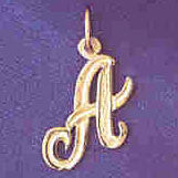 14K GOLD INITIAL CHARM - A #9565