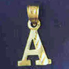 14K GOLD INITIAL CHARM - A #9570