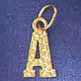 14K GOLD INITIAL CHARM - A #9573