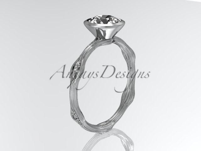 platinum diamond vine wedding ring,engagement ring ADLR21A - AnjaysDesigns