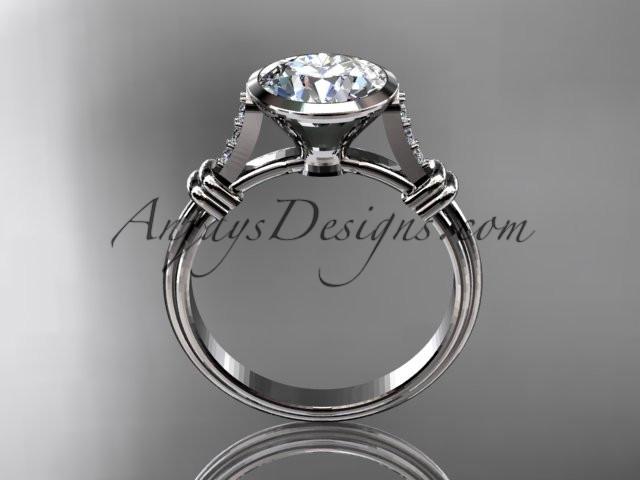 platinum diamond wedding ring,engagement ring ADLR23 - AnjaysDesigns