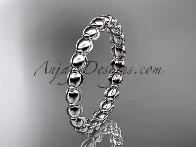 14k white gold diamond vine and leaf wedding ring, engagement ring ADLR34 - AnjaysDesigns